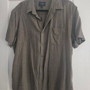 LUCKY BRAND LINEN BLEND BUTTON DOWN COLLARED WOMEN'S SHIRT/JACKET - SIZE XL/TG